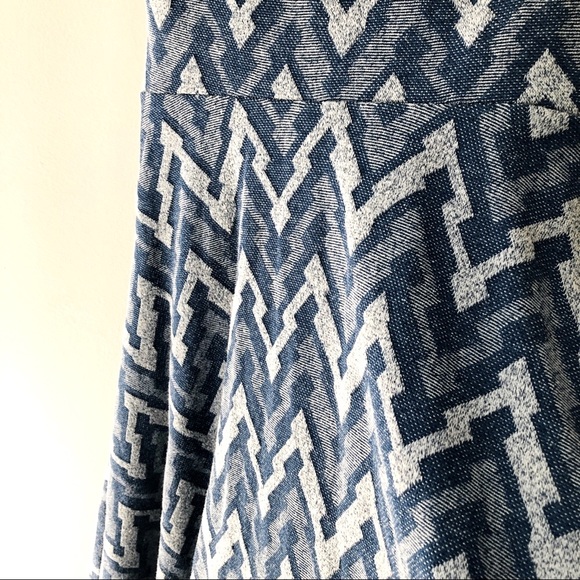 Cotton Geometric Skater Dress - Picture 6 of 10